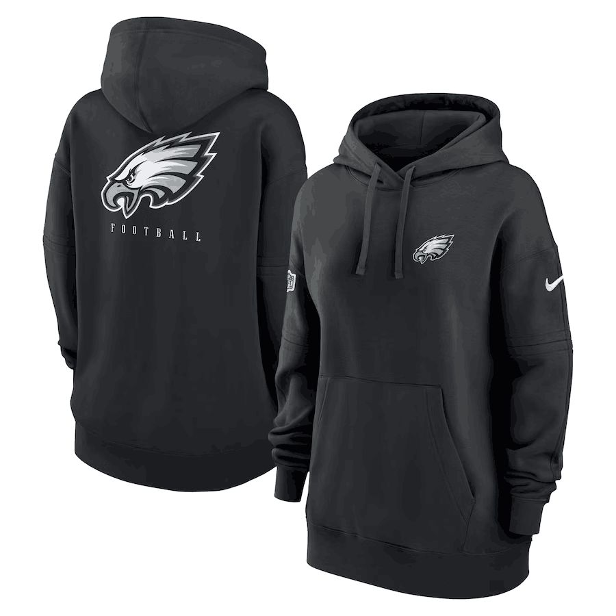 Women 2023 NFL Philadelphia Eagles black Sweatshirt style 1